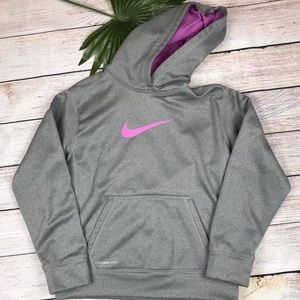 Nike Therma-Fit hoodie size Large gray & purple